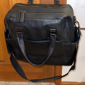 EUC Tumi Smith Jetsetter Leather Briefcase Carry On Laptop Bag